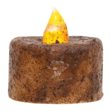 6 Pkg Burnt Mustard LED Tealights - The Fox Decor